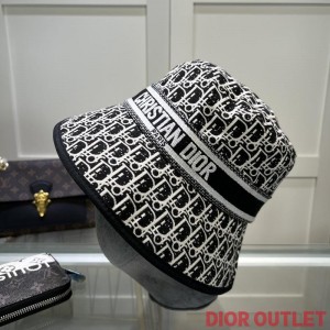 Dior Bucket Hat D-Oblique Canvas Black
