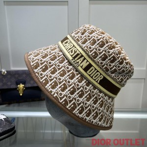 Dior Bucket Hat D-Oblique Canvas Brown