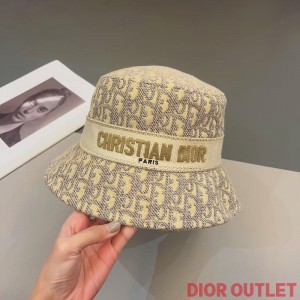 Dior Bucket Hat D-Oblique Cotton Khaki