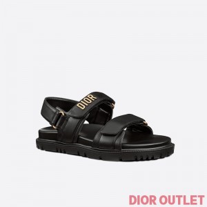 DiorAct Sandals Women Lambskin Black