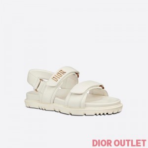 DiorAct Sandals Women Lambskin White