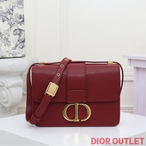Dior 30 Montaigne Bag Box Calfskin Burgundy