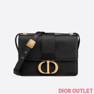 Dior 30 Montaigne Bag Grained Calfskin Black