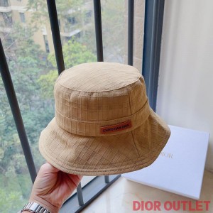 Dior Bucket Hat Cannage Cotton Khaki