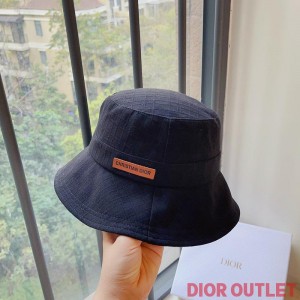 Dior Bucket Hat Cannage Cotton Navy Blue