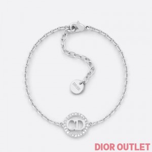 Dior Clair D Lune Bracelet Metal and Crystals Silver