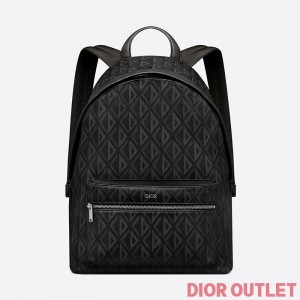 Dior Rider Backpack CD Diamond Motif Canvas Black