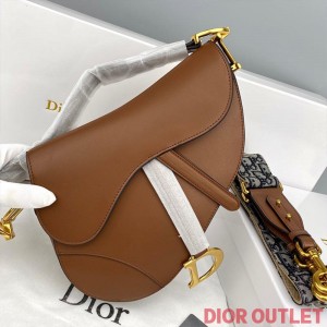 Dior Saddle Bag Smooth Calfskin Brown