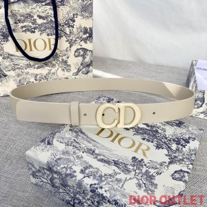 Dior Saddle Belt Matte Calfskin Beige