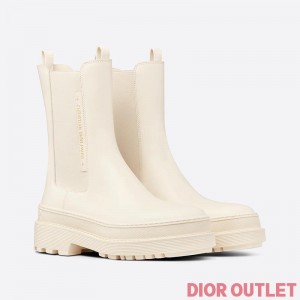Dior Trial Ankle Boots Women Calfskin White