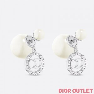 Dior Tribales Earrings Metal, Pearls and Crystals Silver