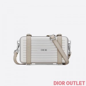 Dior x Rimowa Personal Clutch Aluminum Silver