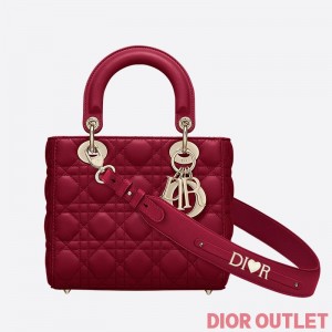 Lady Dior My ABCDior Bag Cannage Lambskin Red