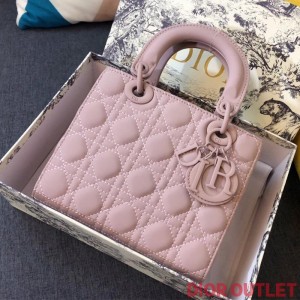 Lady Dior My ABCDior Bag Ultramatte Cannage Calfskin Pink
